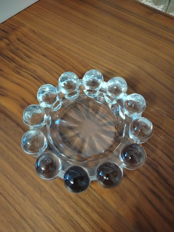 Yuvarlak Cam Boncuk Model Dekoratif Vintage Kül Tablası Küllük - Görsel 2