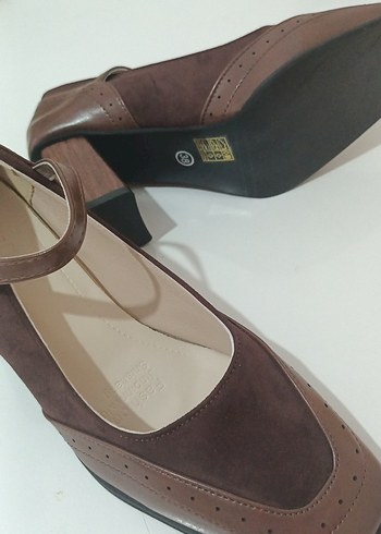 38 Beden kahverengi Renk Kahverengi Süet Tokalı Stiletto Kadın Ayakkabı