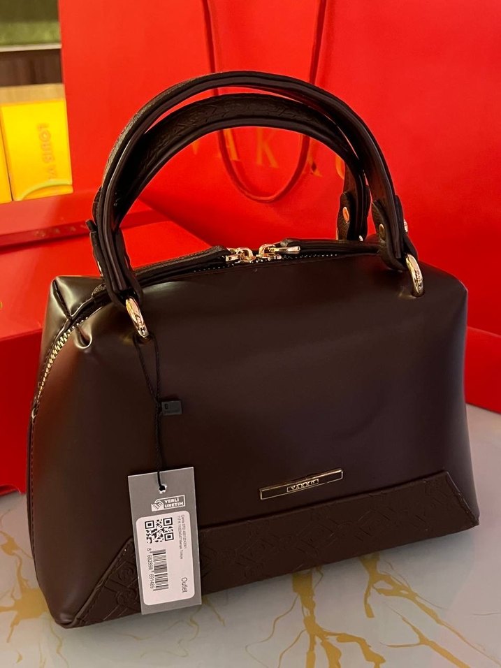 Klasik Beyaz Deri Kadın Çanta - Görsel 2