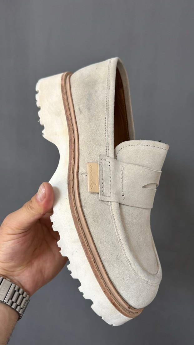 Kahverengi Süet Tokalı Kadın Loafer - Görsel 5