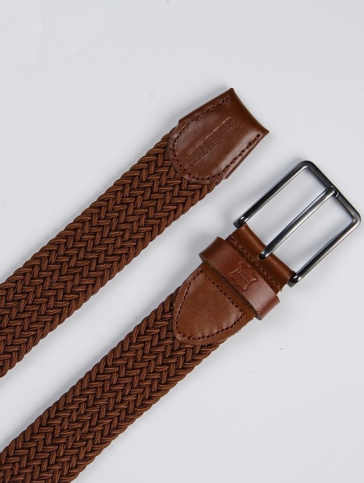 Örgü Desenli Erkek Kemer  Kahverengi Tonlar erkek - Görsel 2