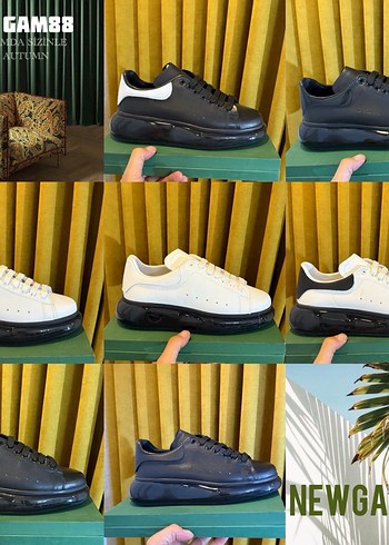 Şişme Tabanlı Erkek Beyaz Spor Ayakkabı iç dış deri - Görsel 9