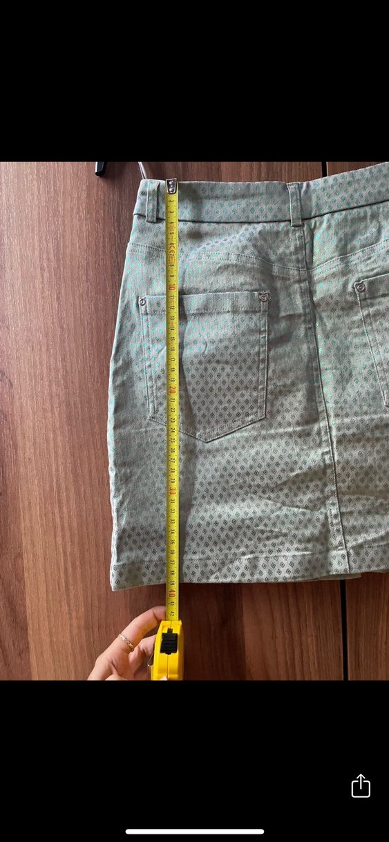 Yargıcı Düğmeli yeşil etek - Görsel 5