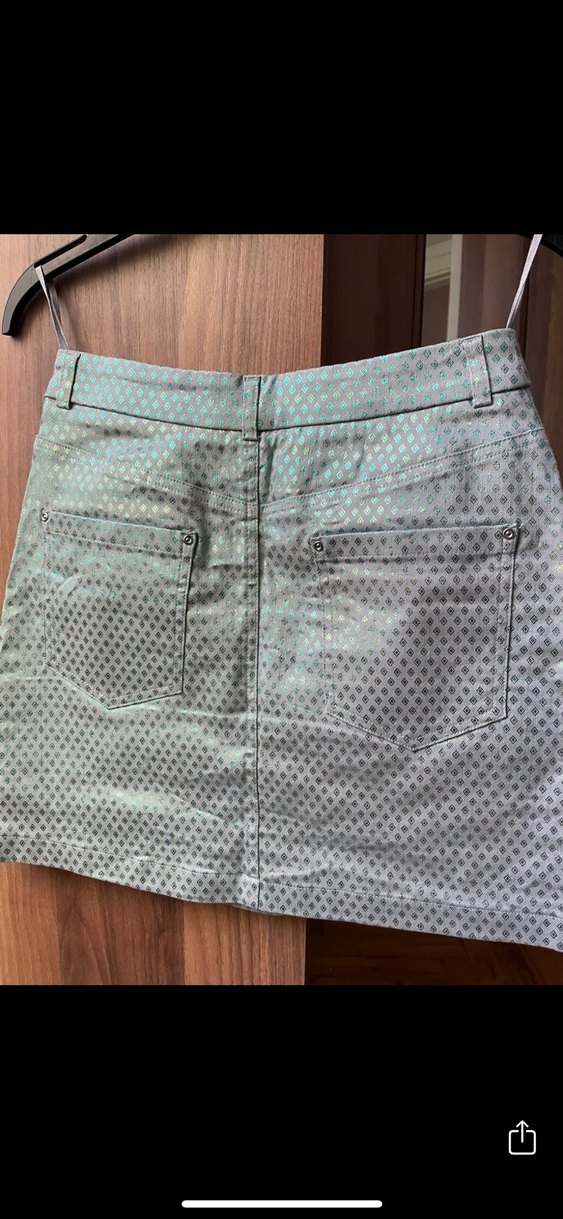 Yargıcı Düğmeli yeşil etek - Görsel 4