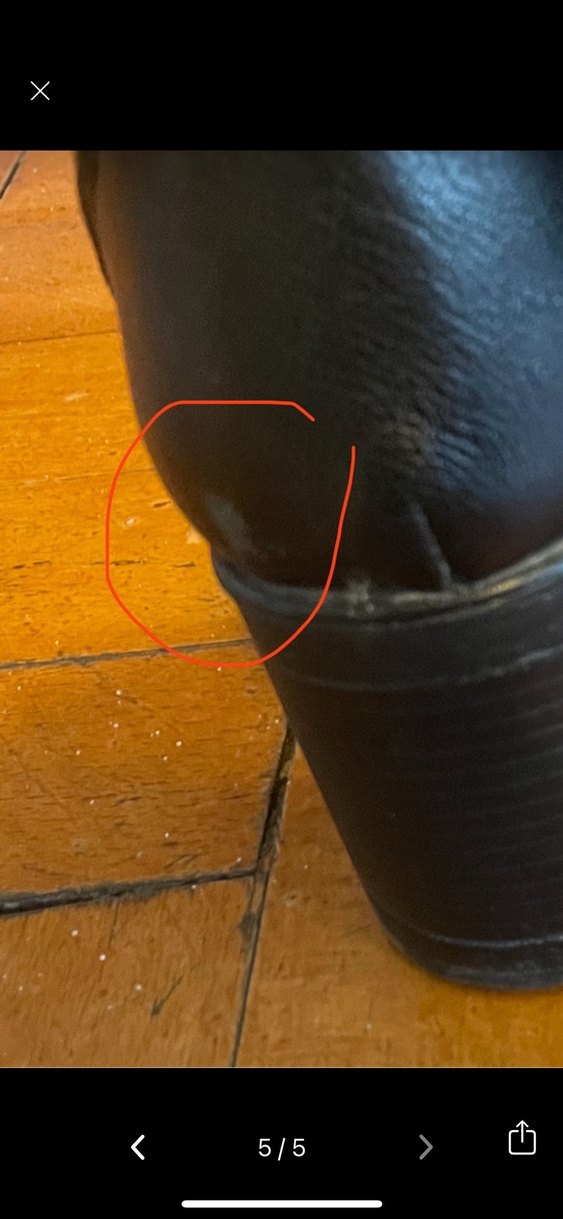 Siyah Deri Topuklu Bağcıklı Kadın Bot - Görsel 5