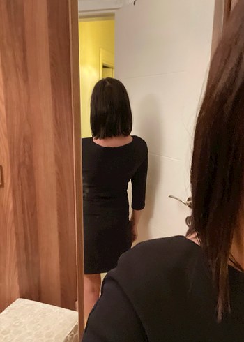 Siyah kısa Ofis Elbisesi - Görsel 2