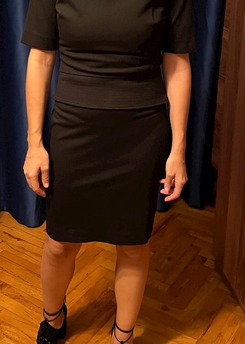 Siyah Kadın Midi Kalem Elbise - Görsel 2