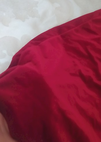 Bordo Uzun Kollu V Yaka Drapeli Elbise - Görsel 2