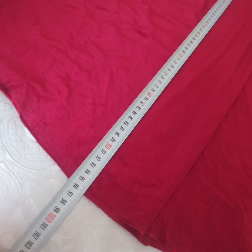 Bordo Uzun Kollu V Yaka Drapeli Elbise - Görsel 4