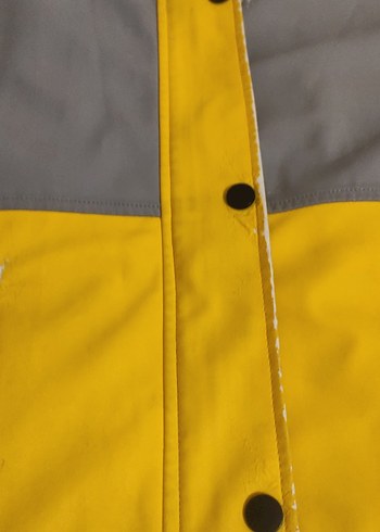 Gri-Sarı Midi Kadın Yağmurluk - Görsel 6