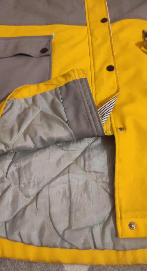 Gri-Sarı Midi Kadın Yağmurluk - Görsel 5