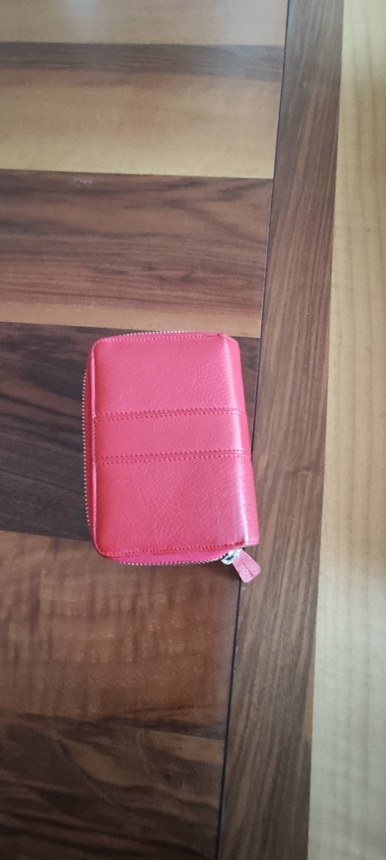 Deri- iş marka deri cüzdan kırmızı renkte - Görsel 2