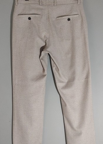 Zara marka minik kareli Bej erkek pantolon M beden - Görsel 4