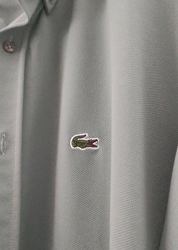 Lacoste slim fit large beden yeşil erkek gömleği - Görsel 2