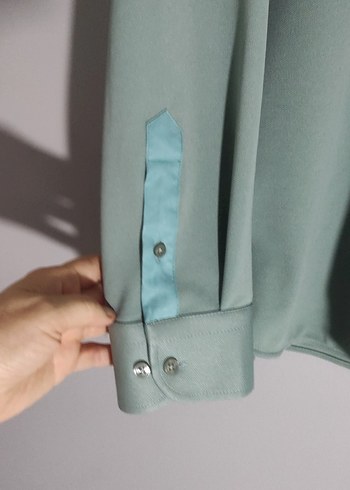 Lacoste slim fit large beden yeşil erkek gömleği - Görsel 4