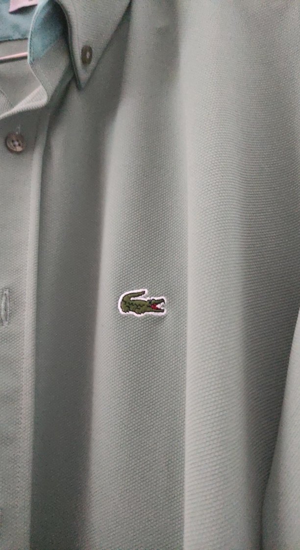 Lacoste slim fit large beden yeşil erkek gömleği - Görsel 2
