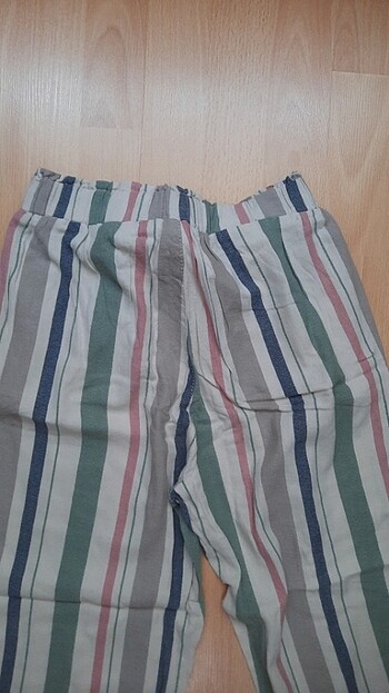 xs Beden Mavi XS Keten Görünümlü Pantolon