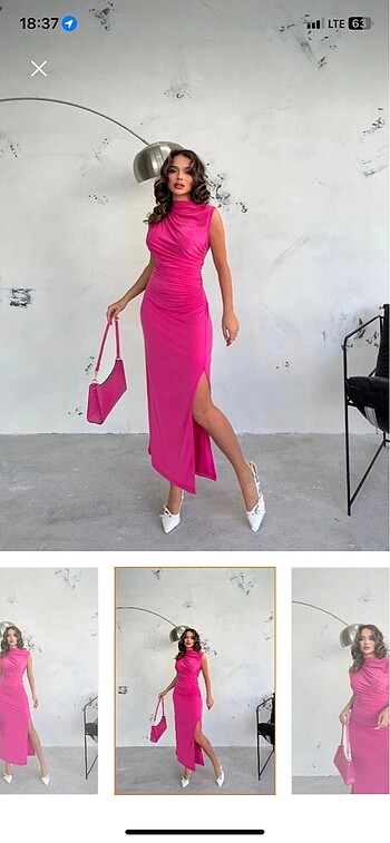 Pembe elbise