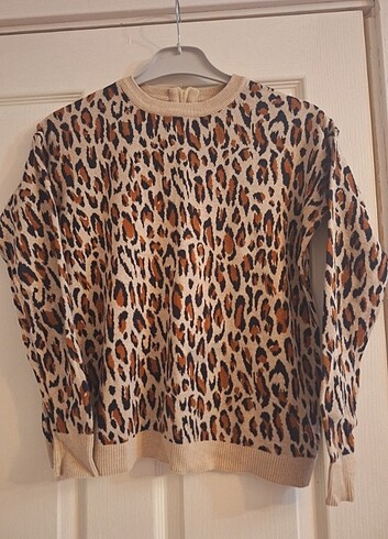 Leopar desenli kazak h&m