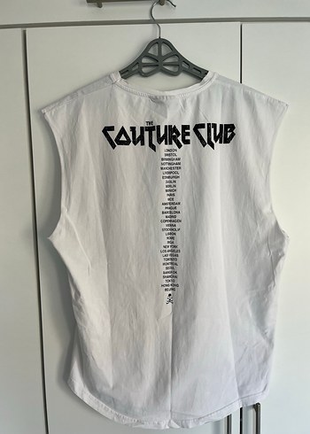 m Beden beyaz Renk Beyaz Oversize Kolsuz Kadın Tişörtü