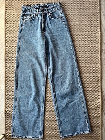 Diğer Mavi wide leg jean