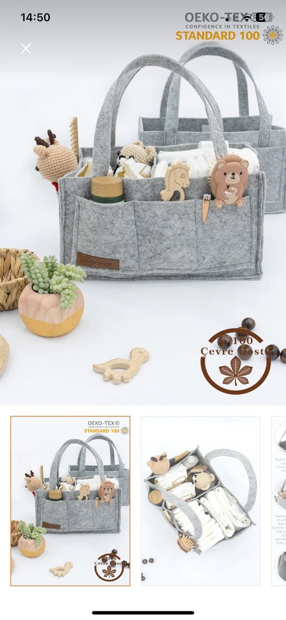 Baskılı Gri Beyaz Emzirme ve Hamile Yastığı - Görsel 4