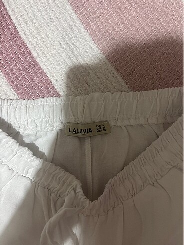 s Beden Beyaz keten pantolon