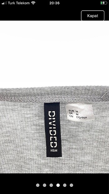 s Beden gri Renk H&M SIFIR ELBİSE