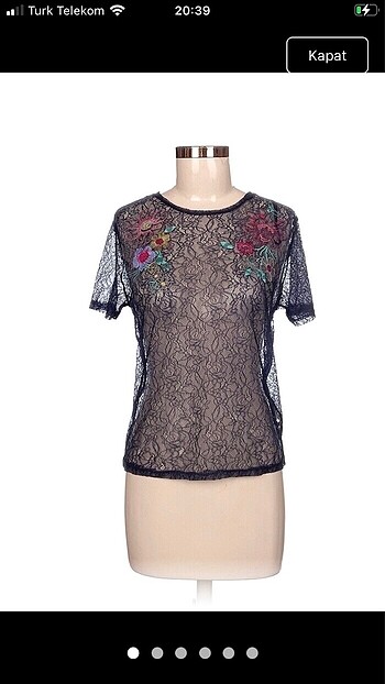 ZARA SIFIR TÜL BLUZ