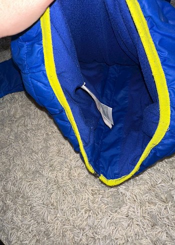 Erkek Çocuk Mavi Fermuarlı Kapüşonlu Mont - Görsel 6