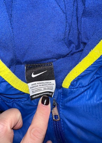 Erkek Çocuk Mavi Fermuarlı Kapüşonlu Mont - Görsel 3