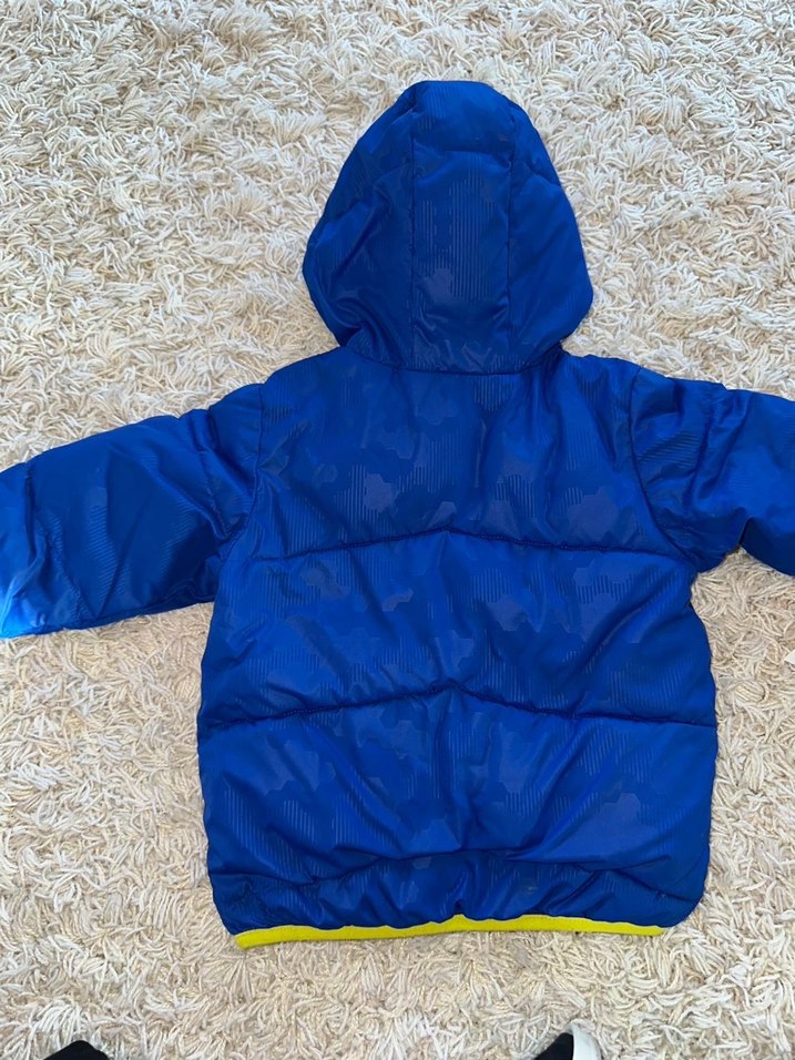 Erkek Çocuk Mavi Fermuarlı Kapüşonlu Mont - Görsel 5