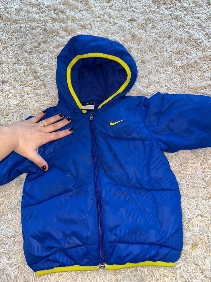 Erkek Çocuk Mavi Fermuarlı Kapüşonlu Mont - Görsel 2