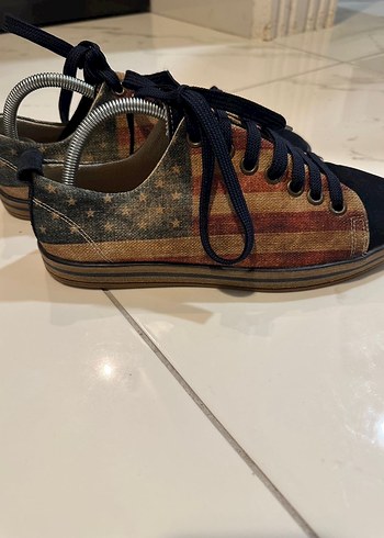 Bağcıklı Süet Sneaker - Görsel 2