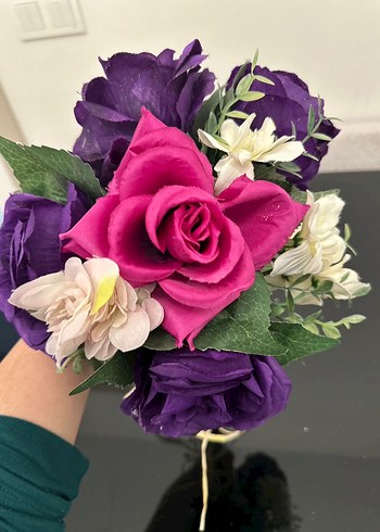 Mor Bohem Gelin Çiçeği Kurdelalı - Görsel 4