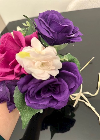 Mor Bohem Gelin Çiçeği Kurdelalı - Görsel 3