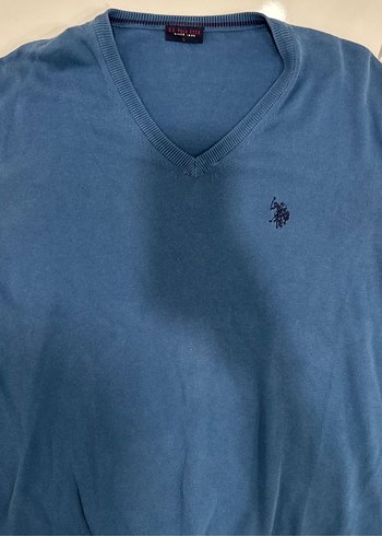 Erkek Lacivert V Yakalı Kısa Kollu Polo Tişört - Görsel 4