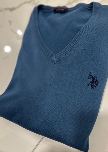 Erkek Lacivert V Yakalı Kısa Kollu Polo Tişört - Görsel 5