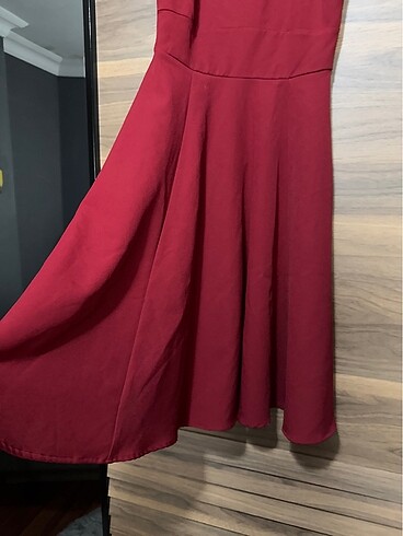 Bordo elbise - Görsel 3
