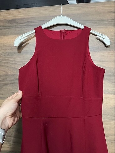Bordo elbise - Görsel 2