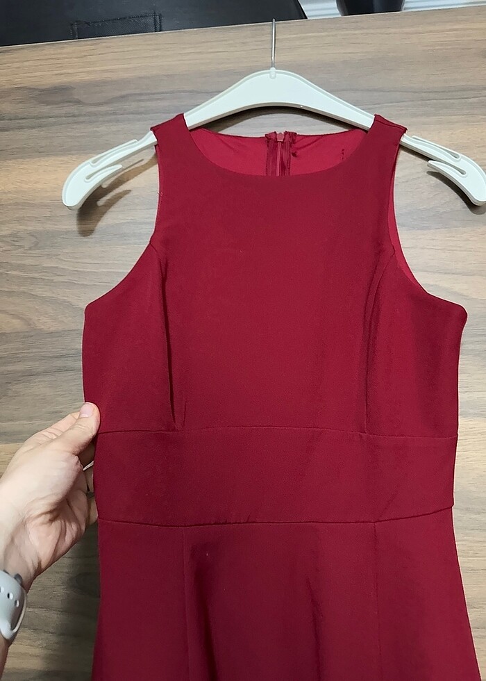 Bordo elbise - Görsel 2