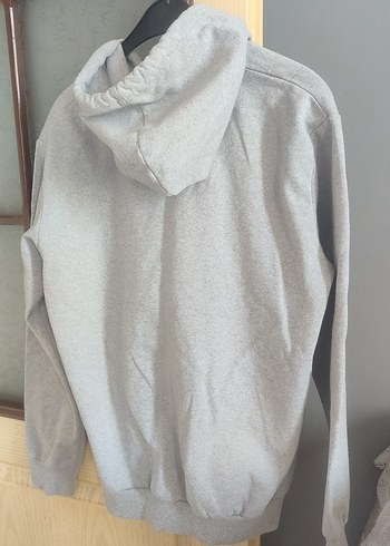 Gri Kapüşonlu Kadın Sweatshirt - Görsel 3