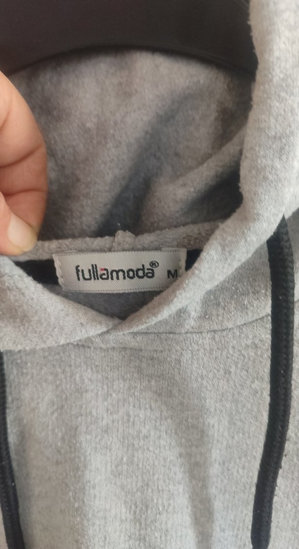 Gri Kapüşonlu Kadın Sweatshirt - Görsel 2