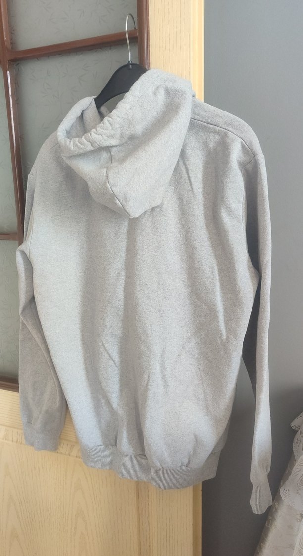 Gri Kapüşonlu Kadın Sweatshirt - Görsel 3