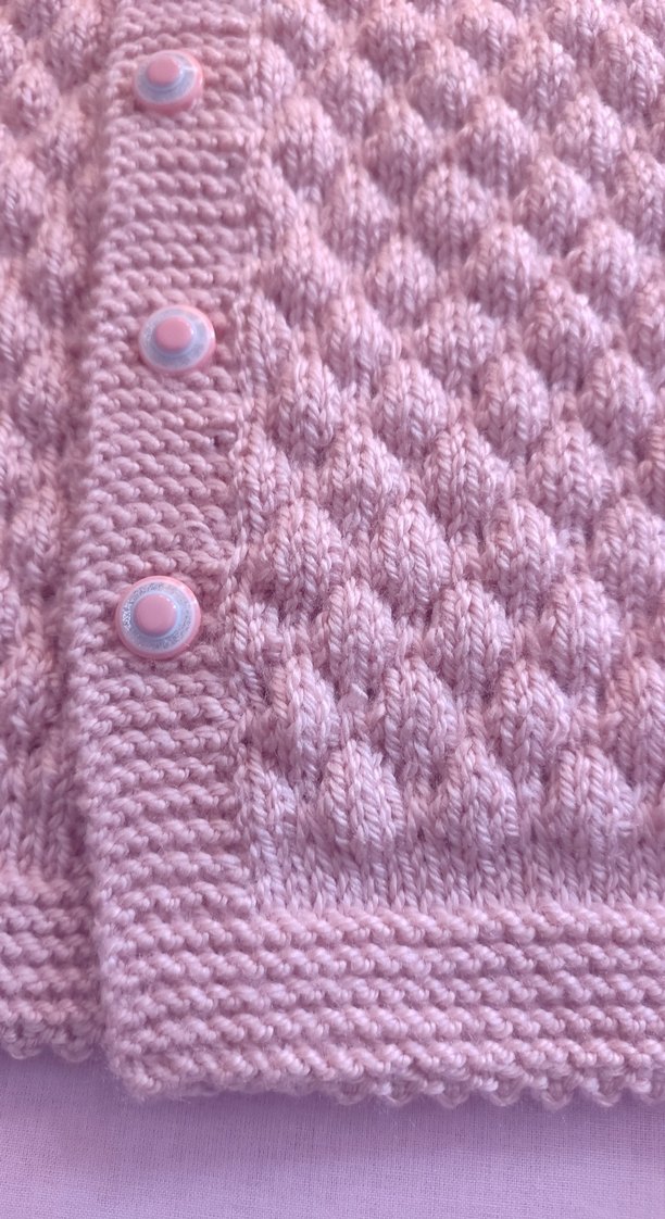 Kız Çocuk Pembe Örgü Kolsuz yelek - Görsel 4