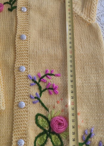 Nakışlı Kız Çocuk yelek - Görsel 3