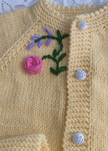 Nakışlı Kız Çocuk yelek - Görsel 4