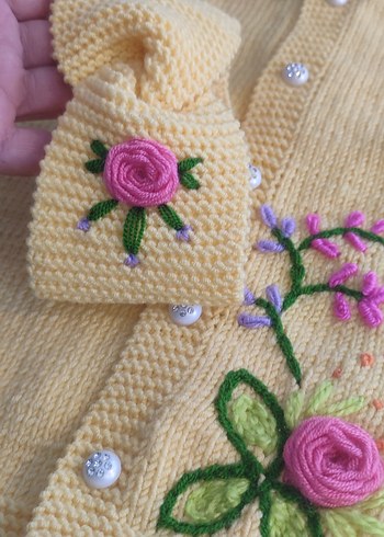 Nakışlı Kız Çocuk yelek - Görsel 2