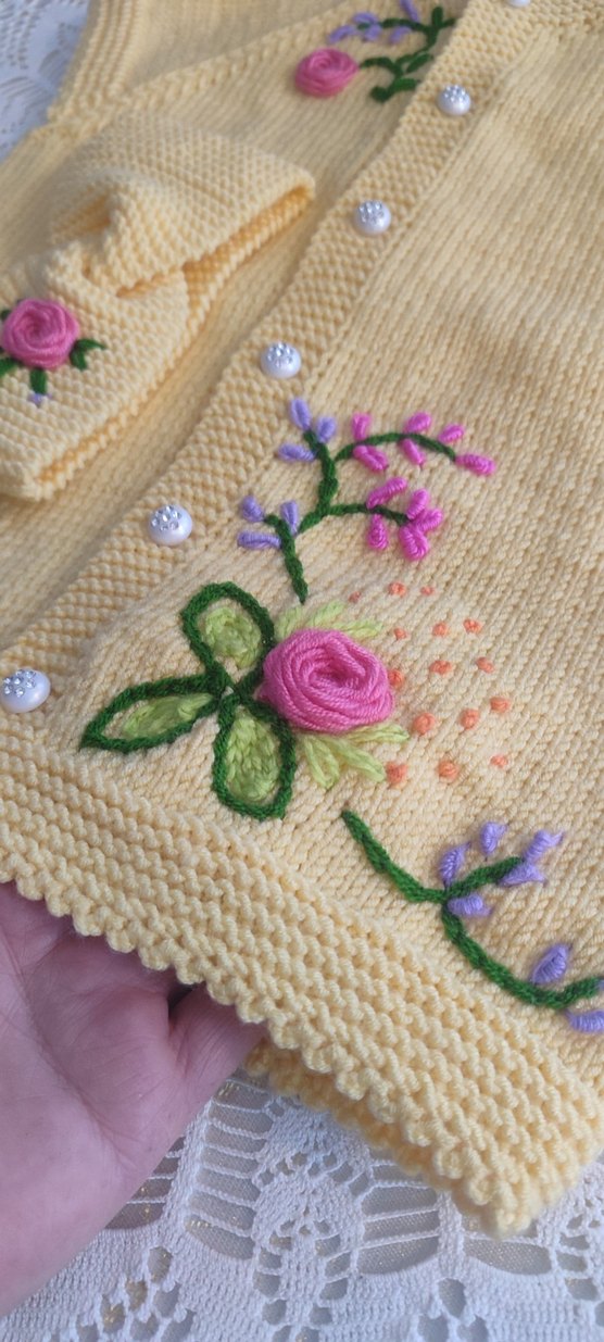 Nakışlı Kız Çocuk yelek - Görsel 5