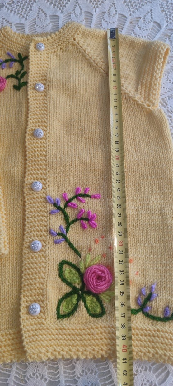 Nakışlı Kız Çocuk yelek - Görsel 3